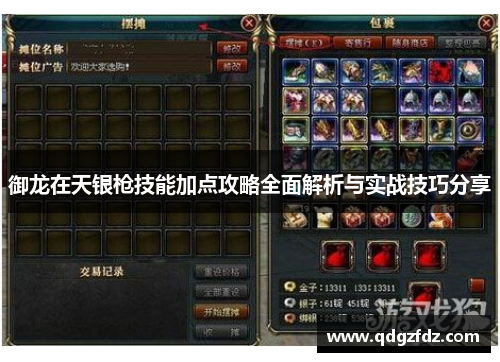 御龙在天银枪技能加点攻略全面解析与实战技巧分享